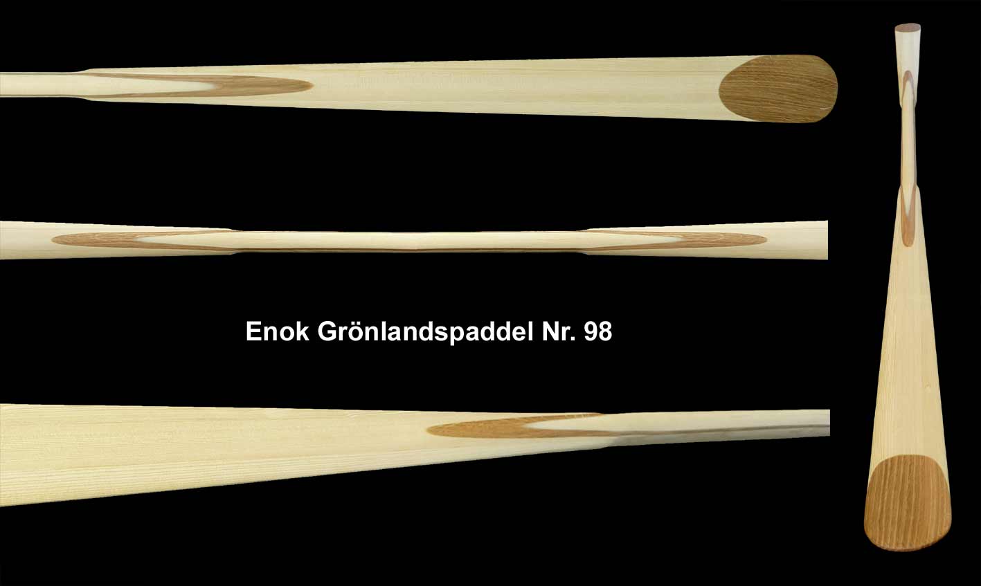 Enok Grönlandspaddel Nr 98 Mönstrad med Ekinläggning i skaftet