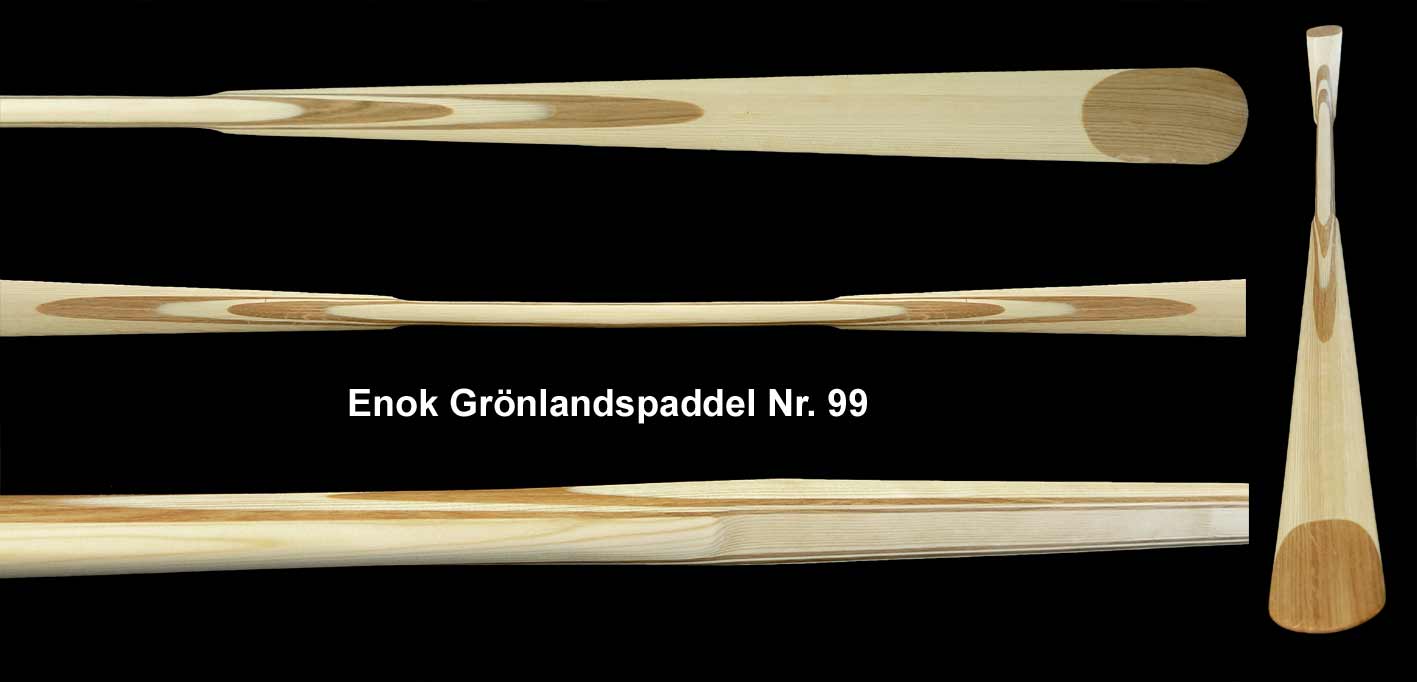 Enok Grönlandspaddel Nr 99, Mönstrad med dubbel ekrand i skaftet